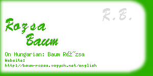 rozsa baum business card